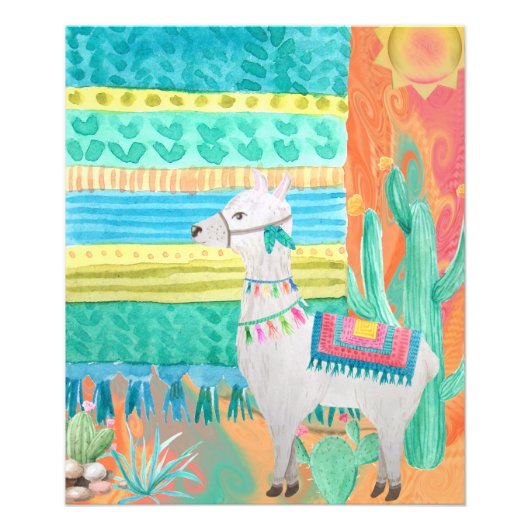 Llama Mama Poster，メキシコ，フィエスタ フォトプリント (正面)