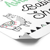 Llama Mama Shower Welcome Sign ポスター (角)