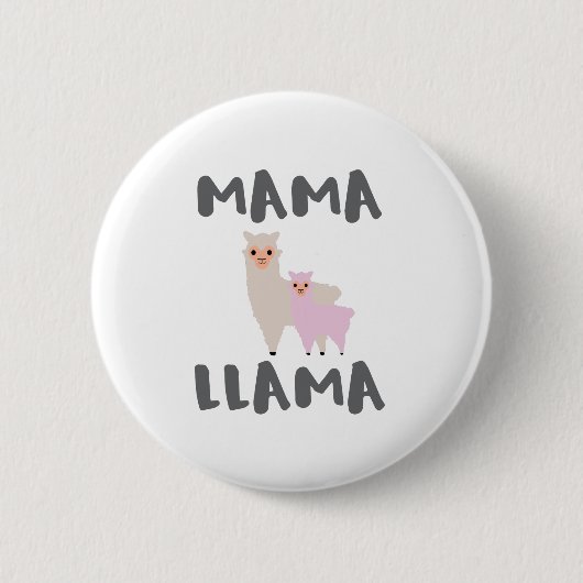 Llama Momママ 缶バッジ (正面)