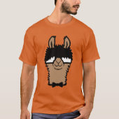 Llama Nerd Geek Glasses Bow Tie Funny Alpaca Tシャツ (正面)