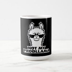 Llama Not My Probllama サングラス 怒り顔 モーフィングマグカップ