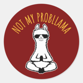 Llama Not My Probllama 瞑想 ヨガ サングラス  ラウンドシール