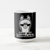 Llama Not My Probllama Sunglasses Cool Angry Mood モーフィングマグカップ (中央)