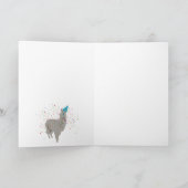 Llama Partying – 動物のパーティー カード (内部)