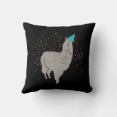 Llama Partying – 動物のパーティー クッション (裏面)