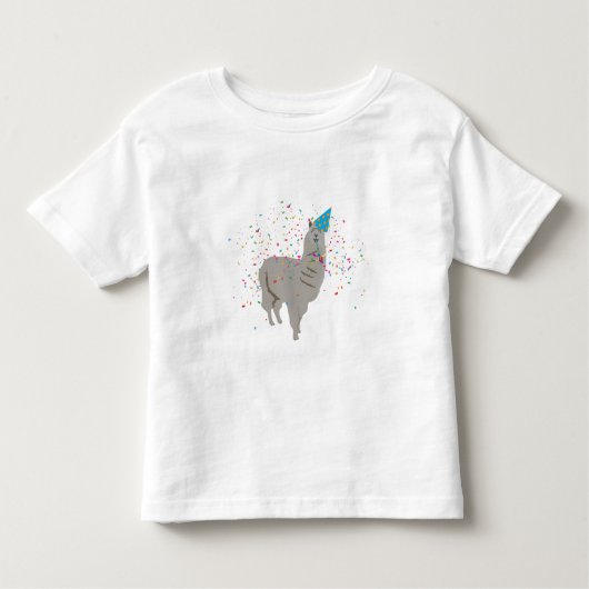Llama Partying – 動物のパーティー トドラーTシャツ (正面)
