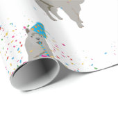 Llama Partying – 動物のパーティー ラッピングペーパー (ロールコーナー)