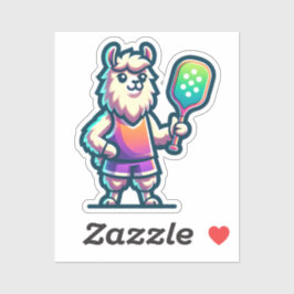 LLAMA - Pickleball Mascotコートプレーヤーおもしろい シール