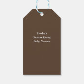 Llama Pink and Blue Genderが赤ちゃんのシャワーを明らかにする ギフトタグ (裏面)