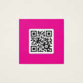 Llama Pink QR code Fiber Business Cards (裏面)