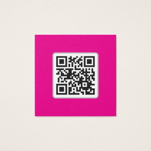 Llama Pink QR code Fiber Business Cards (裏面)