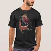 Llama Pulling Santa's Sleigh Christmas Santa Xmas  Tシャツ (正面)