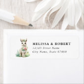 Llama Return Address Label ラベル (インサイチュ)