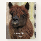 Llama Sayナマステノート – 2枚 – 前面/背面 ノートブック (裏面)