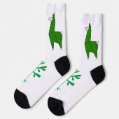 Llama Socks in Green（緑のラマソックス）、テイク2 ソックス (左)