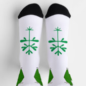 Llama Socks in Green（緑のラマソックス）、テイク2 ソックス (上部)