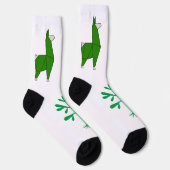 Llama Socks in Green（緑のラマソックス）、テイク2 ソックス (右)