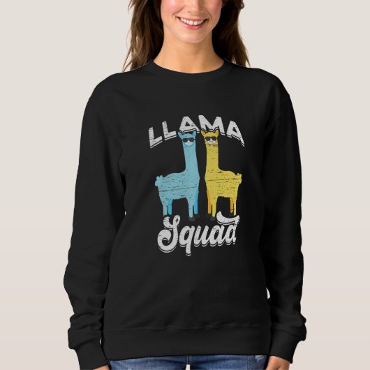 Llama Squad おしゃれサングラス   スウェットシャツ (正面)