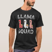 Llama Squad Animal Fur Alpaca Wool Tシャツ (正面)