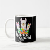 Llama Squad Funny Cute Llama Matching  コーヒーマグカップ (左)