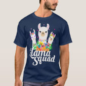 Llama Squad Funny Cute Llama Matching Tシャツ (正面)