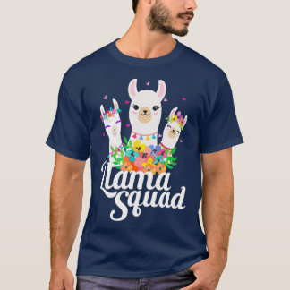 Llama Squad Funny Cute Llama Matching Tシャツ