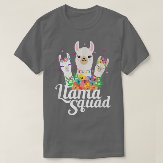 Llama Squad Funny Cute Llama Matching T-Shirt Tシャツ (デザイン正面)