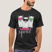 Llama Squad sunglasses Cute Alpaca Squad Llama Mam Tシャツ (正面)