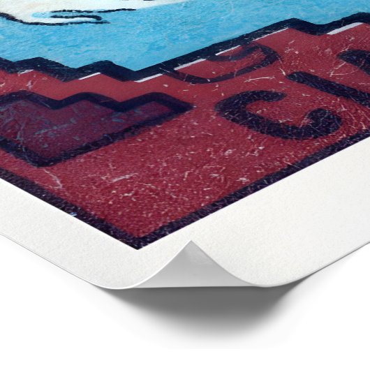 Llama Standing Peru 1920s-30s Matchbox Label ポスター (角)