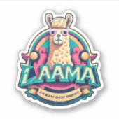 Llama Stickers Add a Touch of Whimsy Your Life シール (正面)