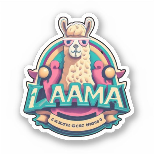 Llama Stickers Add a Touch of Whimsy Your Life シール (正面)