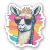 Llama Stickers Add a Touch of Whimsy Your Life シール (正面)
