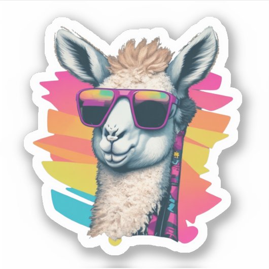 Llama Stickers Add a Touch of Whimsy Your Life シール (正面)