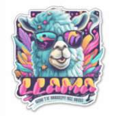 Llama Stickers Add a Touch of Whimsy Your Life シール (正面)