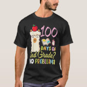 Llama Teacher Student 100 Days Of 2nd Grade No Pro Tシャツ (正面)