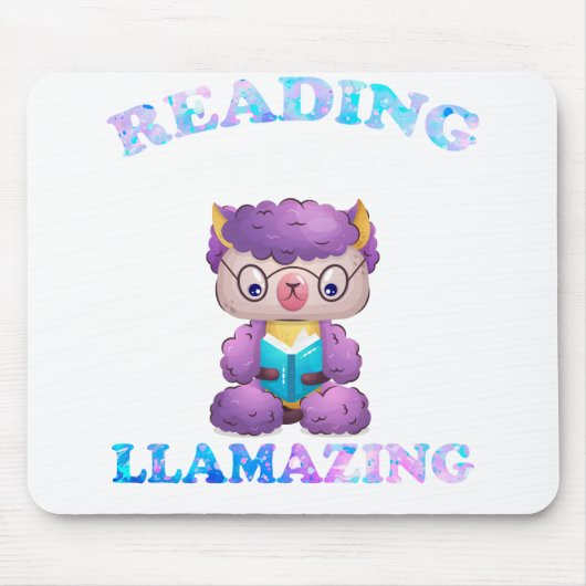 Llama Tell You about a Book I Love マウスパッド (正面)