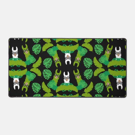 Llama Themed Print デスクマット (正面)