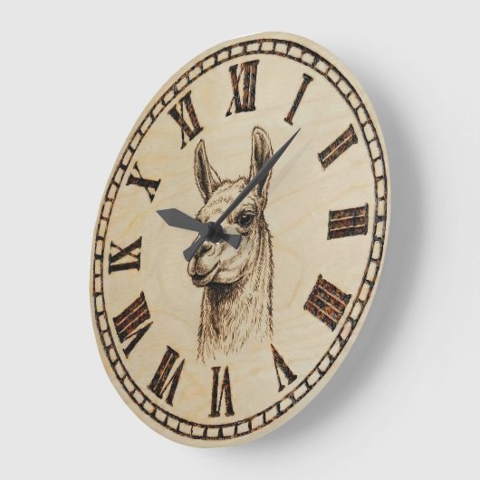 Llama Wall Clock ラージ壁時計 (傾斜)