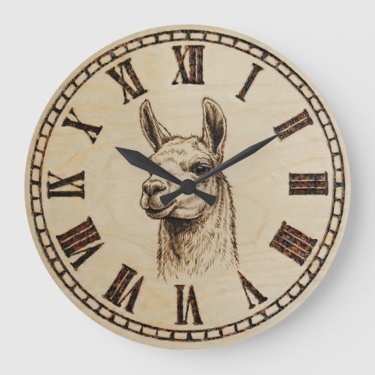 Llama Wall Clock ラージ壁時計 (正面)