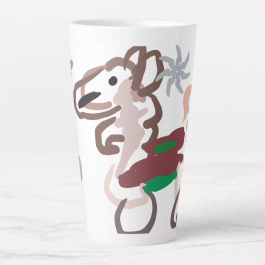 Llama winter fun カフェラテマグ (正面)