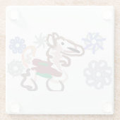 Llama winter fun ガラスコースター (裏面)