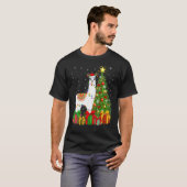 Llama   Xmas Holiday Santa Llama Christmas Tree Tシャツ (正面フル)