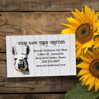Llama Yarn Shop Fiber Seller 名刺