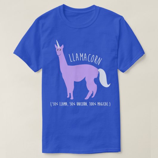 Llamacorn、可愛い50おもしろいLlama 50 Unicornプレゼント Tシャツ (デザイン正面)
