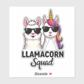 Llamacorn Squad Funny Unicorn Llama Squad Christma シール (シート)