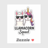 Llamacorn Squad Funny Unicorn Llama Squad Christma シール (シート)