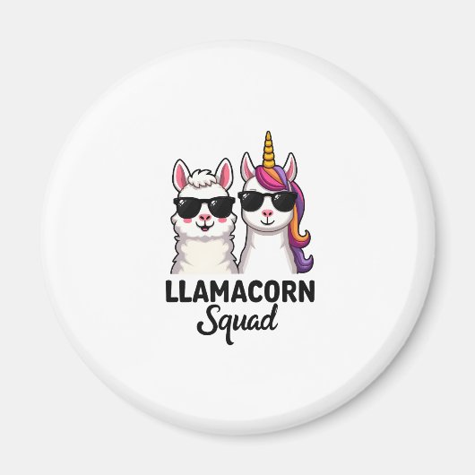 Llamacorn Squad Funny Unicorn Llama Squad Christma マグネット (正面)