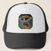 Llamadillo Illustration – Llama Armadillo Funny キャップ (正面)