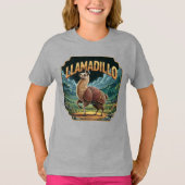 Llamadillo Illustration – Llama Armadillo Funny Tシャツ (正面)