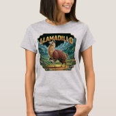 Llamadillo Illustration – Llama Armadillo Funny Tシャツ (正面)